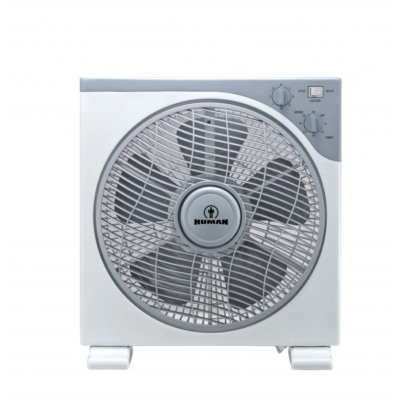HUMAN KYT-30C-102 Ανεμιστήρας Box  Fan 12" 30cm 45W Λευκός/Γκρι 